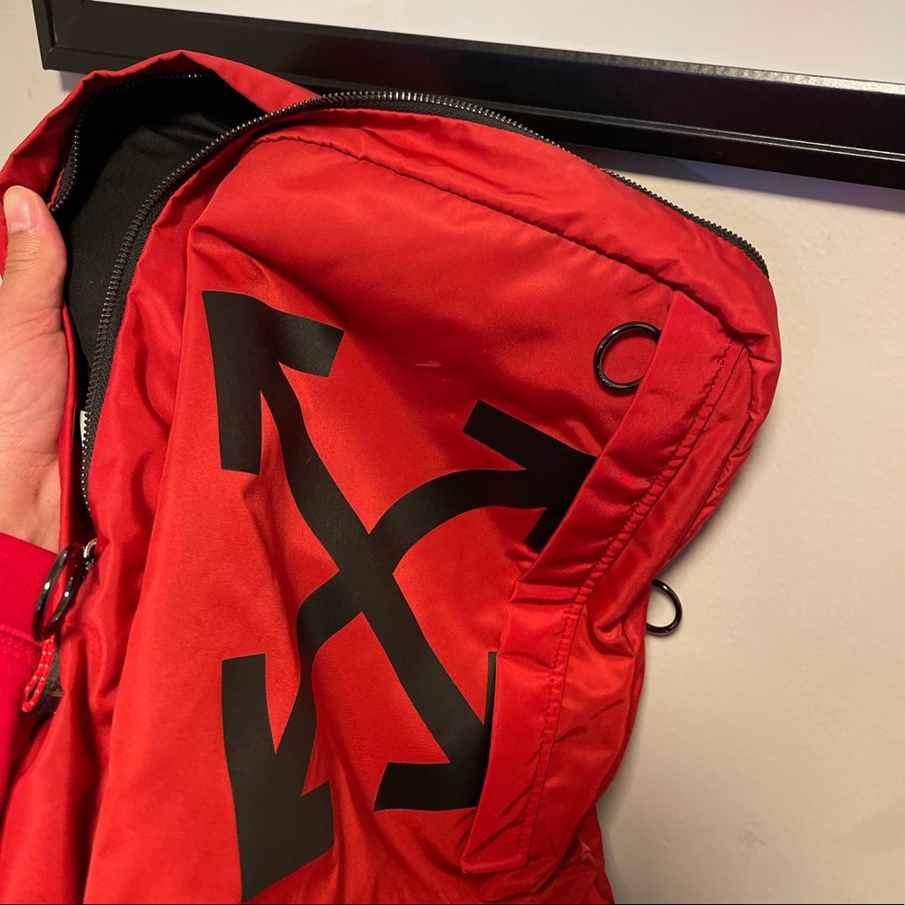 Off White Red Easy Backpack, - Picture 2 of 5